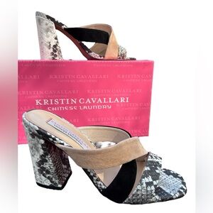 Chinese Laundry Kristin Cavallari suede/leather Lola Heeled Sandal. Size 8 NWT